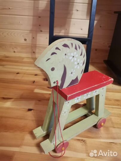 Деревянная Лошадка каталка СССР