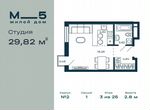 Квартира-студия, 29,8 м², 3/25 эт.