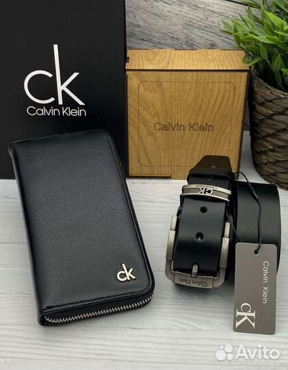 Брендовый подарочный набор ремень портмоне
