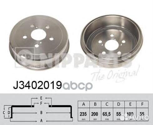Торм. барабан зад.(200x65.2) 5 отв. J3402019 Ni