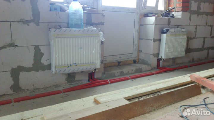 Монтаж систем водоснабжения и отопления