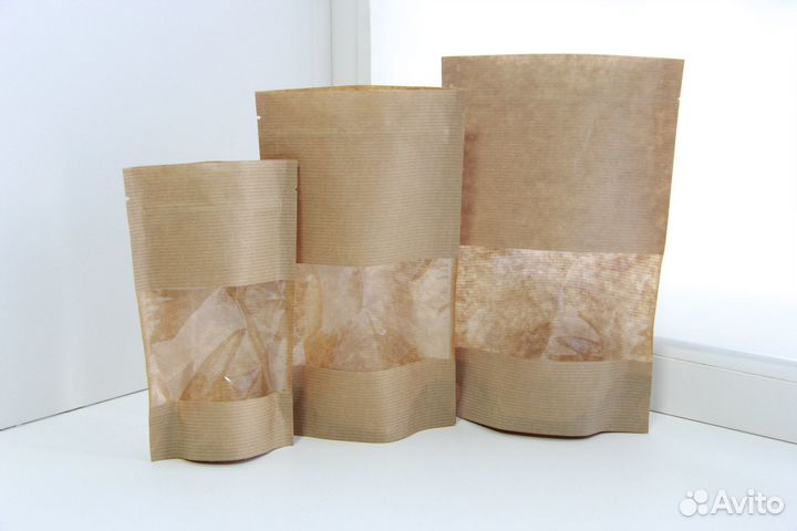 Дой пак пакеты с зип замком, с окном и без окна