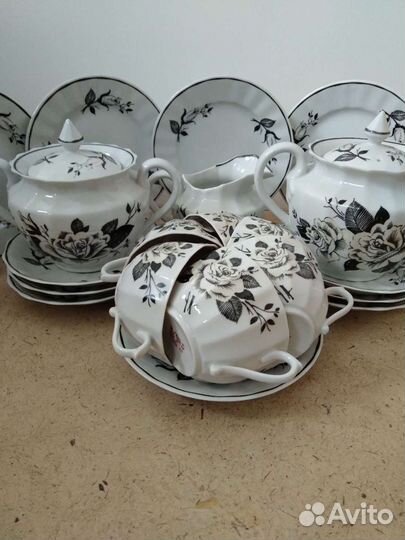 Фарфоровый чайный сервиз. СССР