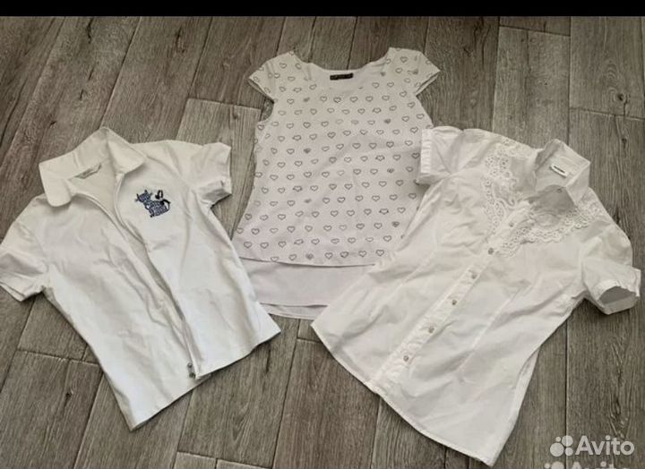 Блузка, рубашка белые,школьные за 300