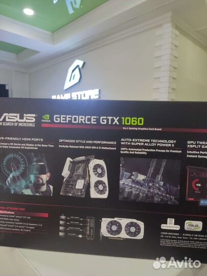 Видеокарта MSI gtx 1060 6gb asus