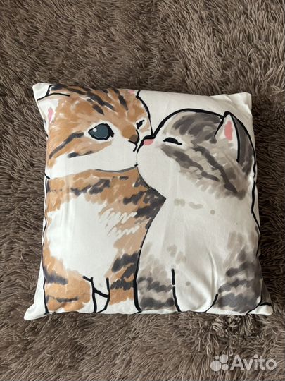Декоративная подушка 40см на 40см котики mofusand