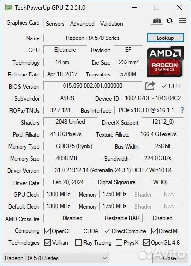 Игровой пк AMD FX 6350, RX 570, монитор, периферия