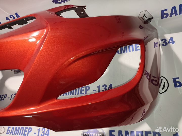 Бампер передний солярис solaris в цвет красный
