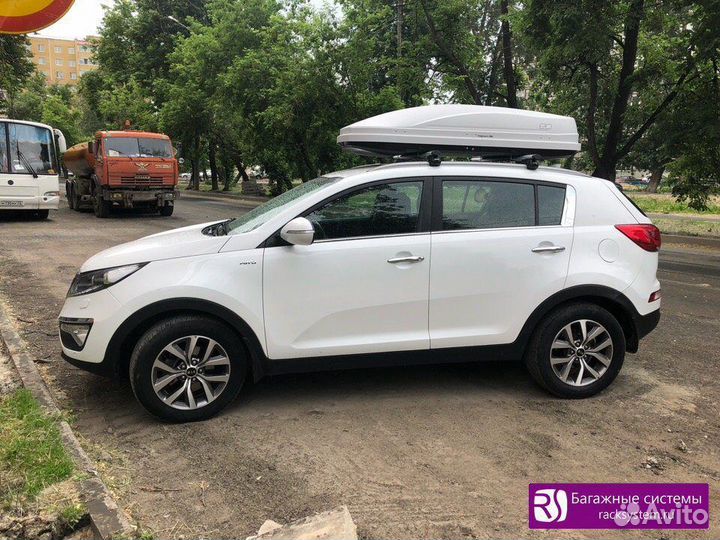 Бокс на крышу еd-185 белый карбон