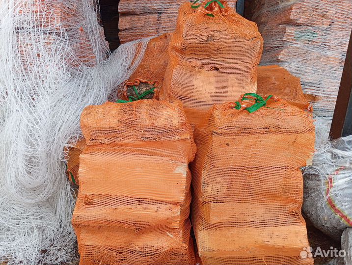 Дрова березовые в сетках