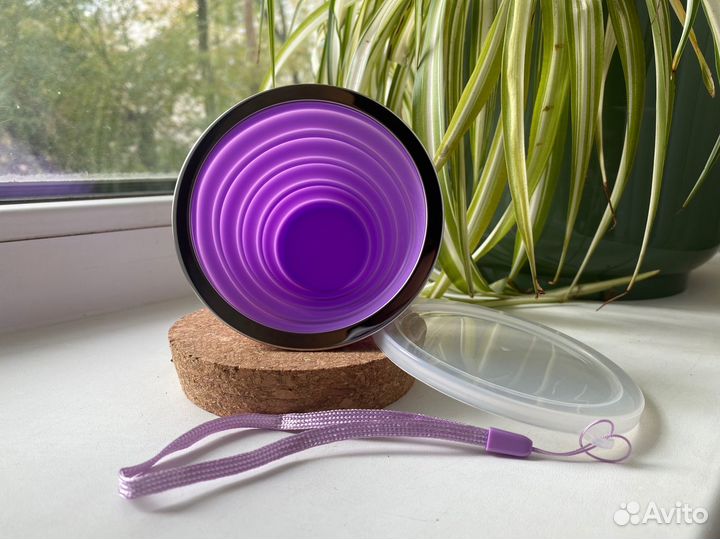 Складной силиконовый стакан