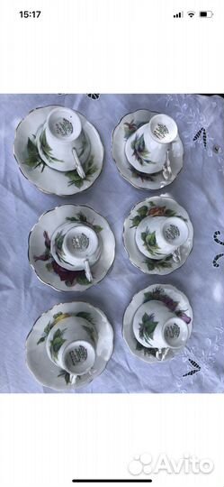 Сервиз кофейный фарфор Англия. Royal Standard