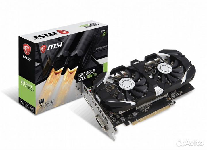 Видеокарта MSI GeForce GTX 1050 Ti 4 гб