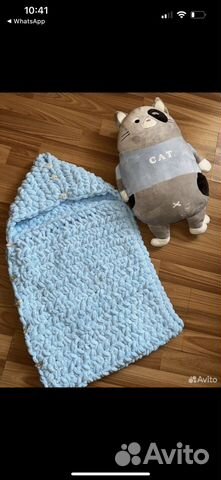 Конверт детский для коляски вязаный ручная работа