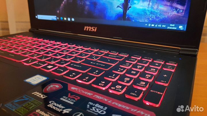 Мощный игровой ноутбук MSI GTX1060 6GB