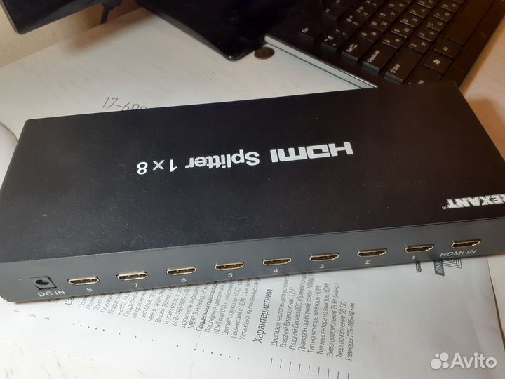 Сплиттер Hdmi splitter 1X8