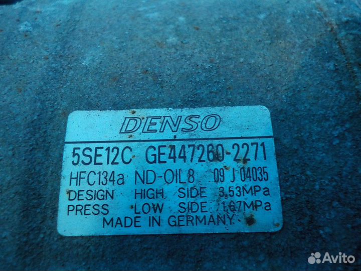 Компрессор кондиционера toyota Avensis (T250) 2003-2008