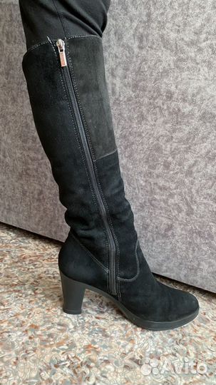 Сапоги зимние замшевые с натуральным мехом