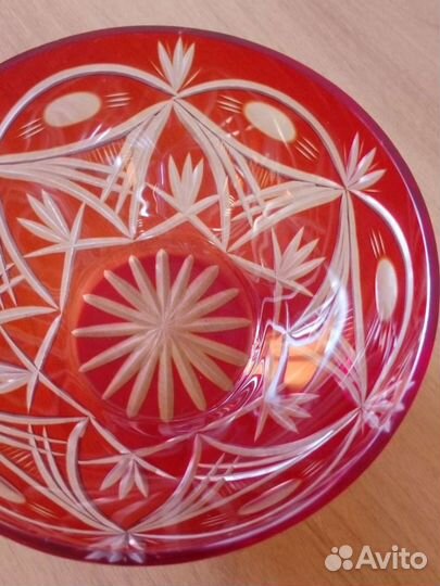 Ваза цветной хрусталь СССР