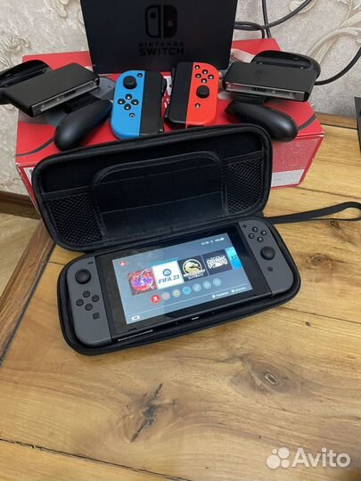 Nintendo switch rev 2 прошитая + жирный комплект