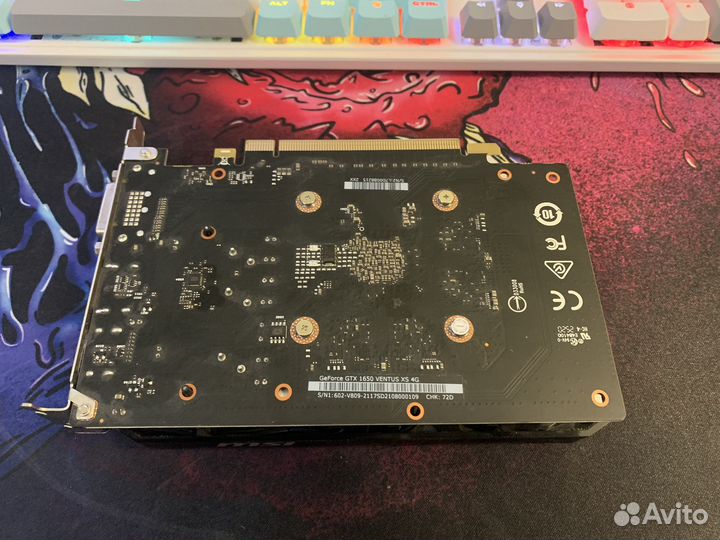 Видеокарта GeForce GTX 1650 ventus XS 4G