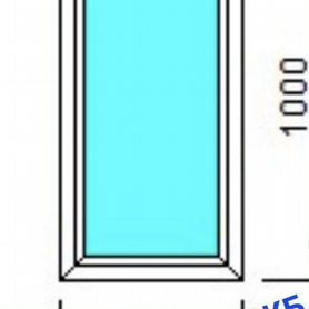 Окно глухое пвх 500х1000