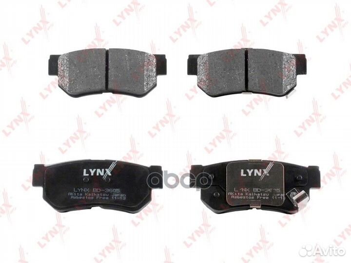 Колодки тормозные дисковые зад BD3605 lynxauto