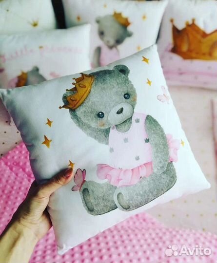 Бортики в детскую кроватку для девочки