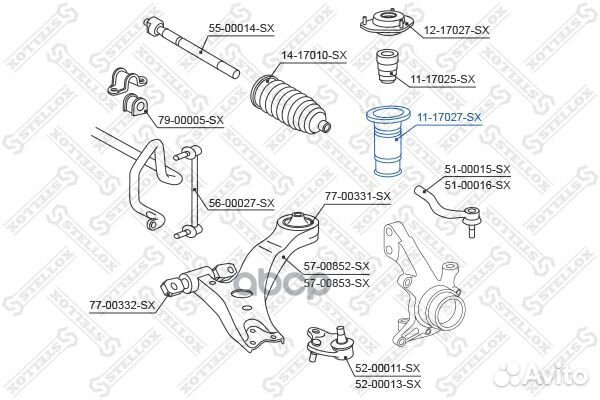 Пыльник амортизатора переднего toyota camry, l