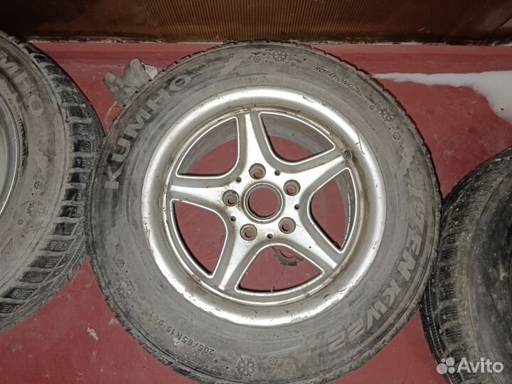 Литые диски r15 резина 3 шт