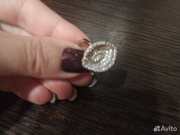 Кольцо серебро