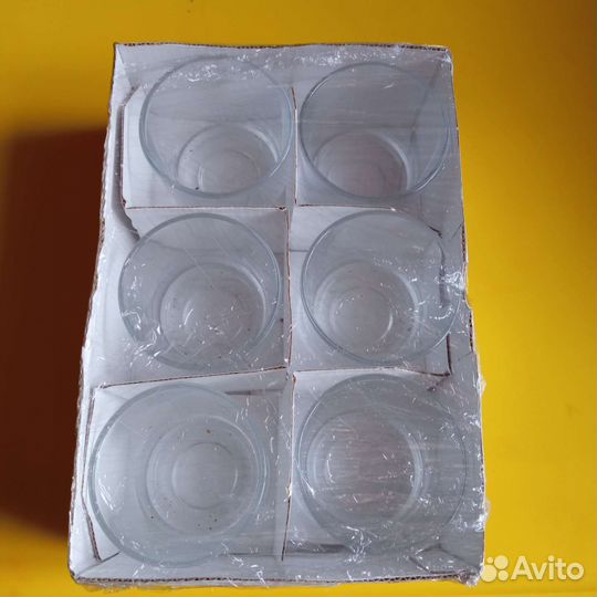 Стеклянные подсвечники 6 шт