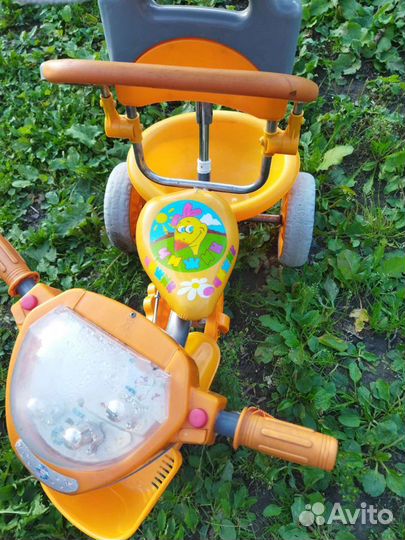 Детский велосипед-коляска 