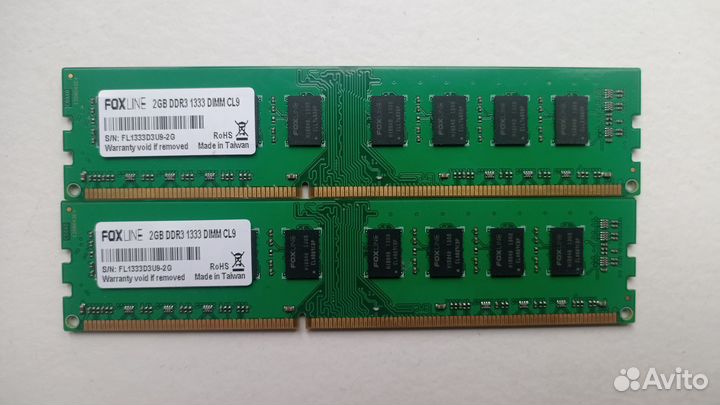 Оперативная память DDR 3, Foxline 2GB