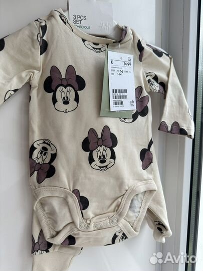 Комплект из 3х предметов для девочки hm 56 62 68