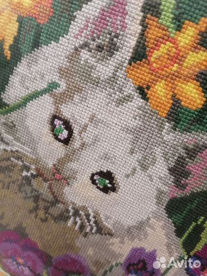 Картина вышитая крестом ручная работа 33*26