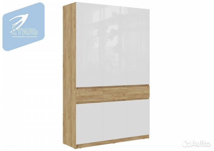 Система хранения шкафы Бостон мдф Белый глянец