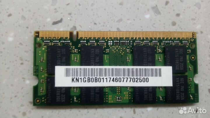 Память DDR2 1GB 2Rx8 PC2-5300S-555-12-E3 для ноута