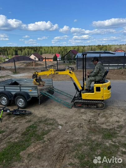 Услуги мини экскаватора, услуга ямобура, дренаж