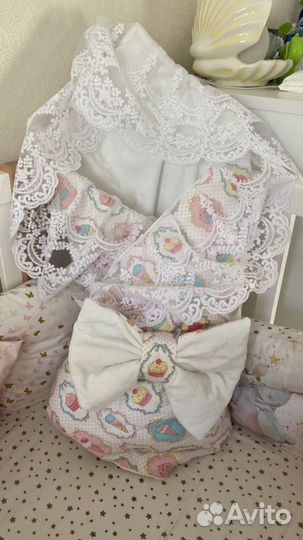 Одеяло на выписку. Конверт на выписку для девочки