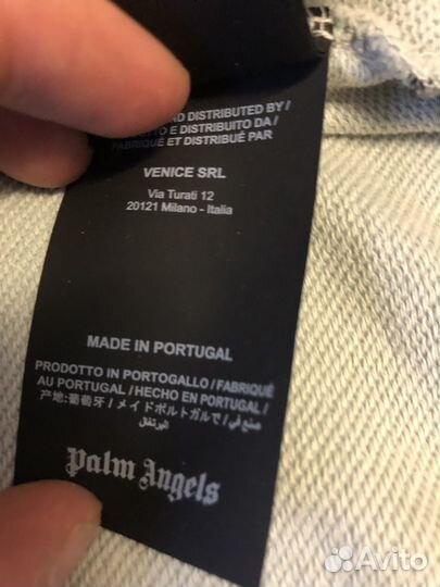 Зип худи palm angels reverse logo-print