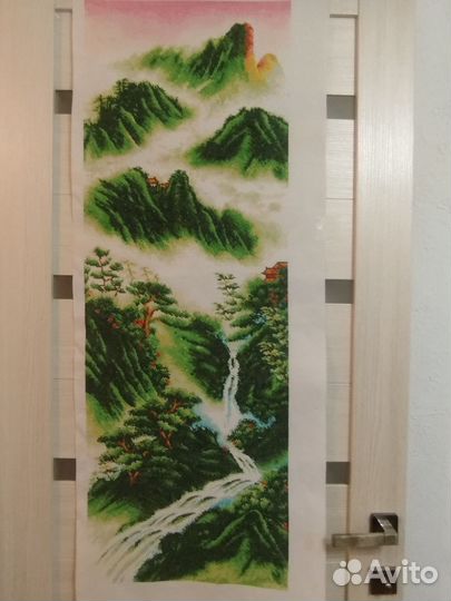 Панно 38 см на 112 см крестиком