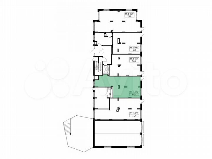 Сдам торговое помещение, 68.9 м²