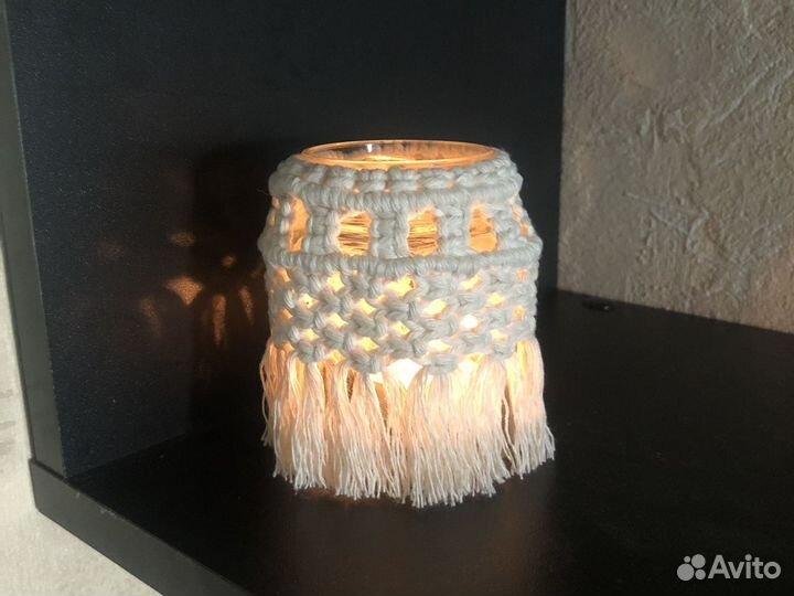 Подсвечники макраме