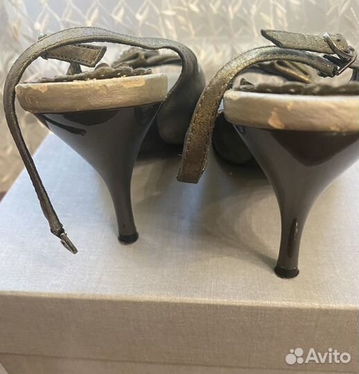 Нарядные блестящие босоножки 37,5 Турция
