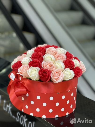 Букет из мыльных роз