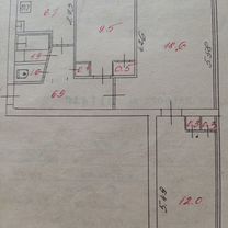 3-к. квартира, 59 м², 1/5 эт.