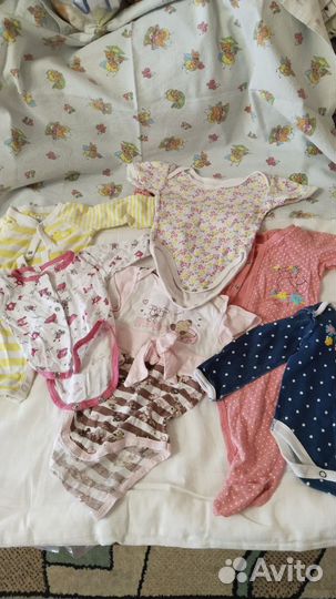 Вещи пакетом для девочки от 0-6 месяцев