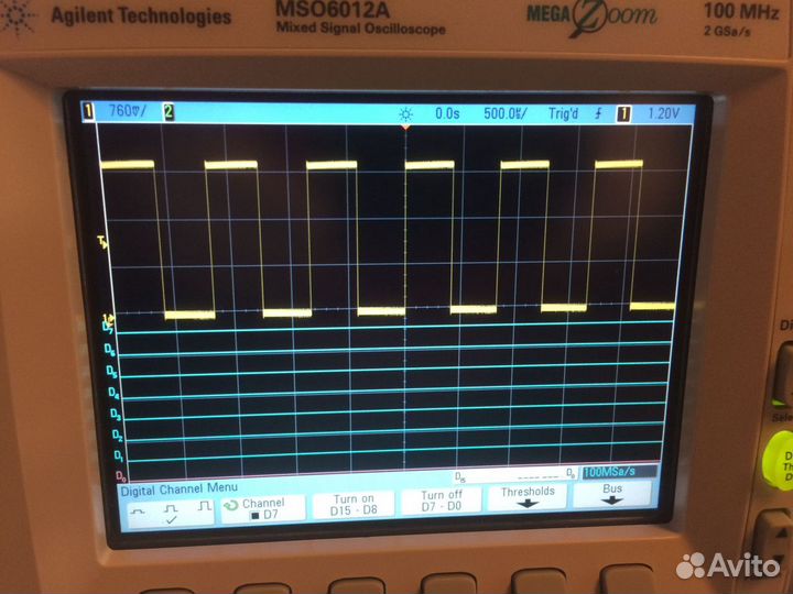 Осциллограф Agilent mso6012a 100 MHz 2ch + 16dig