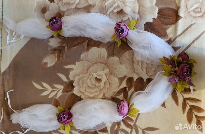 Украшения на машину свадебные